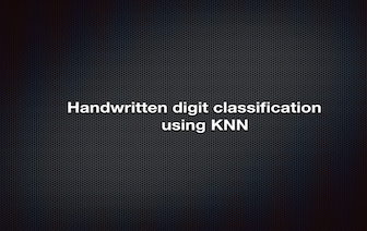 Hnadwritten digit classififcation